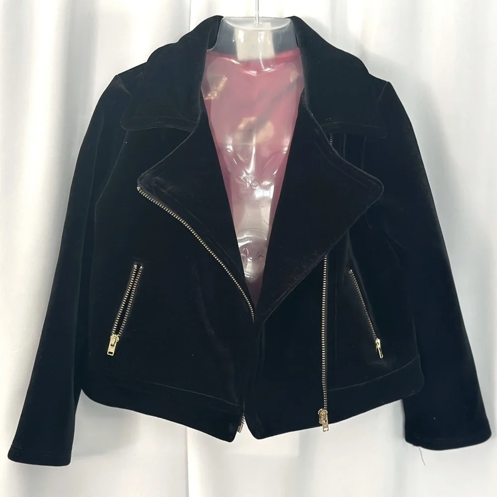 Genuine Kids Oshkosh Black Velvet Bomber Jacket (629)